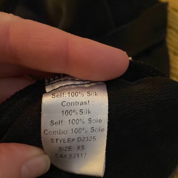 Boutique Black cocktail mesh silk dress - Picture 5 of 8